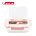 School Microwave Safe Borosilicate Glass Bento with Cutlery